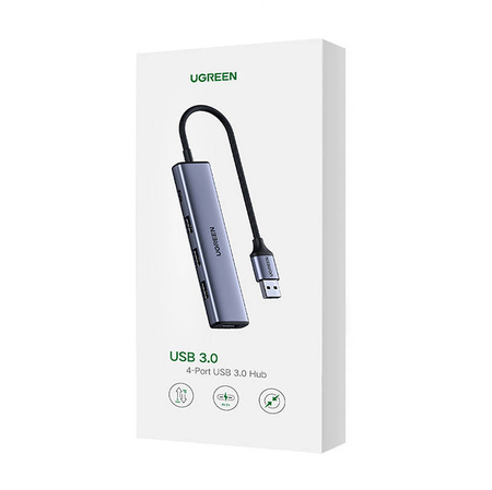 HUB UGREEN 5W1 ADAPTER, USB DO 4X USB 3.0  CM473-20805 (SZARY)