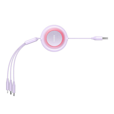 Kabel BASEUS Bright Mirror 2 micro/Lightning/USB-C 1.1m (fioletowy)