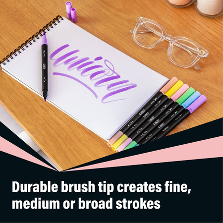 PISAKI DWUSTRONNE BIC INTENSITY DUAL TIP PASTEL 503826 MIX*6