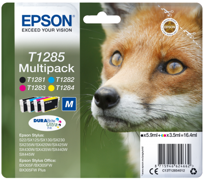 TUSZ ORYGINALNY EPSON T1285 C13T12854012 CMYK 16,4 ML