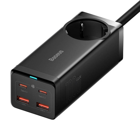 Ładowarka sieciowa BASEUS GaN3 Pro 100W 2xUSB 2xUSB-C AC (czarna)