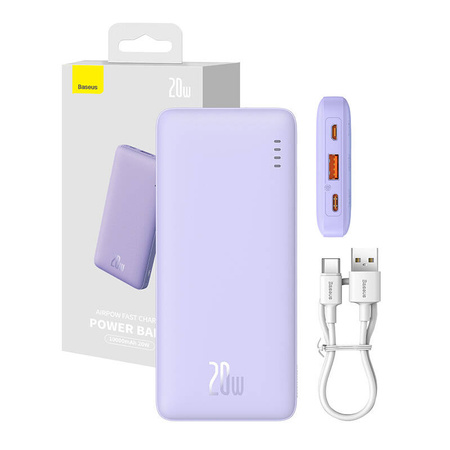 POWERBANK BASEUS AIRPOW 10000MAH 20W (FIOLETOWY)