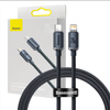 Kabel BASEUS Crystal USB-C-Lightning 1.2m (czarny)