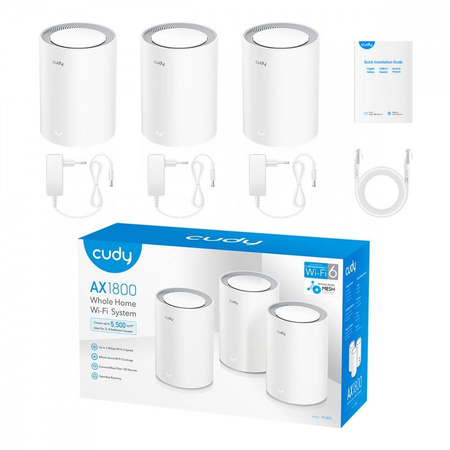 CUDY SYSTEM WIFI MESH M1800 (3-PACK) AX1800