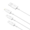 Kabel BASEUS Superior Series USB-A-micro/USB-C/Lightning 1.5m (biały)
