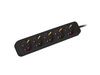 LANBERG LISTWA PRZEDŁUŻACZ 3M 5X230V C PS0-05F-0300-BK