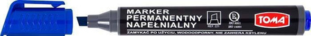 Marker permanentny TOMA TO-221NIEB niebieski ścięta końcówka