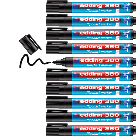 MARKER DO FLIPCHARTÓW EDDING 380 CZARNY OKRĄGŁA 1.5-3MM