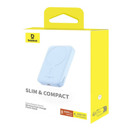 POWERBANK MINI BASEUS 6000 MAH 20W (NIEBIESKI)