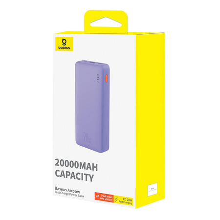 POWERBANK BASEUS AIRPOW 20000MAH 20W (FIOLETOWY)