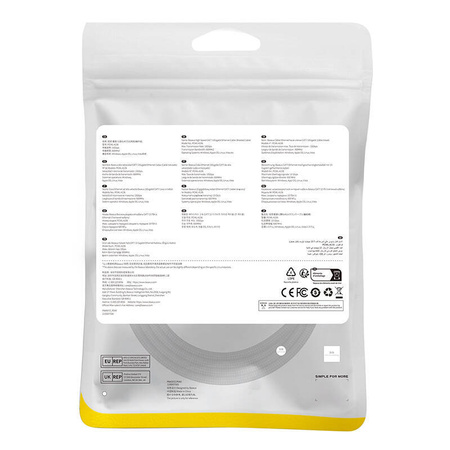 KABEL SIECIOWY W OPLOCIE KAT. 7 BASEUS ETHERNET RJ45, 10GBPS, 1,5M (CZARNY)