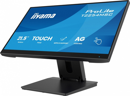 IIYAMA MONITOR 24 CALE T2254MSC-B2AG  POJ.10PKT.IPS,POWŁOKA AG, 300CD, FHD,  HDMI,DP,2XUSB,7H