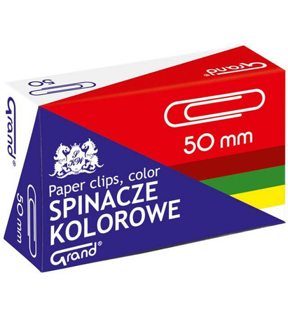 SPINACZE OKRĄGŁE 50MM GRAND 110-1661 MIX KOLORÓW METALOWE POWLEKANE W PUDEŁECZKU PAPIEROWYM 50SZT