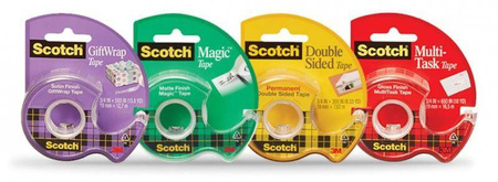 TAŚMA DWUSTRONNA Z DYSPENSEREM 12MMX6,3M 3M SCOTCH® 136D