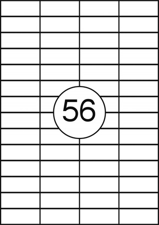 ETYKIETY SAMOPRZYLEPNE 52.5X21.2MM OFFICE PRODUCTS BIAŁE 100ARK*56SZT