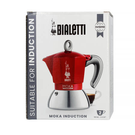 KAWIARKA BIALETTI NEW MOKA INDUCTION 2TZ CZERWONA