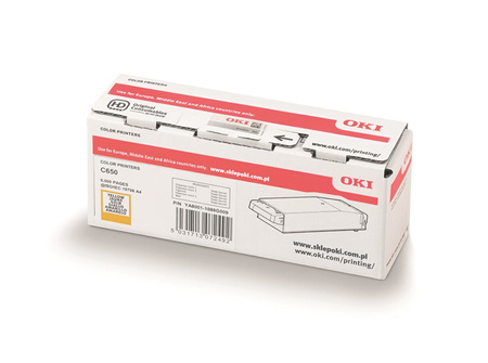 OKI ORYGINALNY TONER 09006129, YELLOW, 6000S, OKI C650, C650DN, O