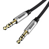 KABEL AUDIO MINI JACK 3,5MM AUX BASEUS YIVEN 1,5M (CZARNO-SREBRNY)