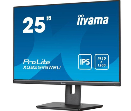 IIYAMA MONITOR 25 CALI XUB2595WSU-B5 IPS.PIVOT.16:10.USB.DP.HDMI.VGA.2X2W. 300(CD/M2).HAS(150MM)