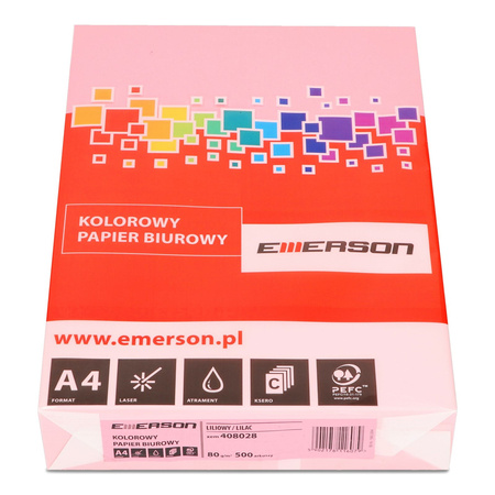 PAPIER KSERO KOLOR A4 EMERSON LILIOWY 80G 500 ARK