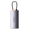 HUB 4W1 BASEUS METAL GLEAM SERIES, USB-C DO 3X USB 3.0 + ETHERNET RJ45
