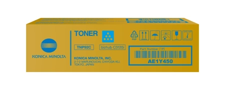TONER ORYGINALNY KONICA MINOLTA TNP-92C AE1Y450 CYAN 4000 STRON