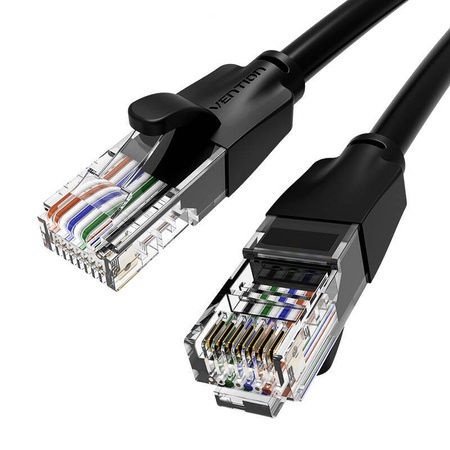 KABEL SIECIOWY UTP CAT6 VENTION IBEBF RJ45 ETHERNET 1000MBPS 1M CZARNY
