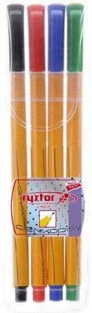 Cienkopis RYSTOR 403-220 mix*4 0.4 żółta obudowa 4 szt.