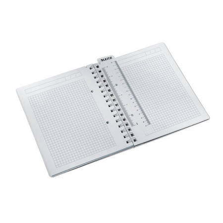 KOŁONOTATNIK A5 LEITZ WOW 46410001 BIAŁY W KRATKĘ PP 80KART