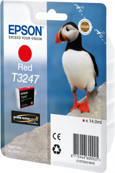 TUSZ ORYGINALNY EPSON T3247 C13T32474010 CZERWONY 14 ML