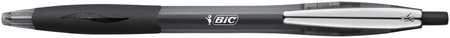 DŁUGOPIS AUTOMATYCZNY Z METALOWYM KLIPEM Z GUMOWYM UCHWYTEM BIC ATLANTIS SOFT 9021332 CZARNY 1.0MM CZARNA OBUDOWA