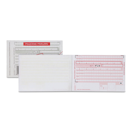 DRUK AKCYDENSOWY POLECENIE PRZELEWU KLEJONKA A6 EMERSON PP-13/1 1+3 80 KART. 5 BL.