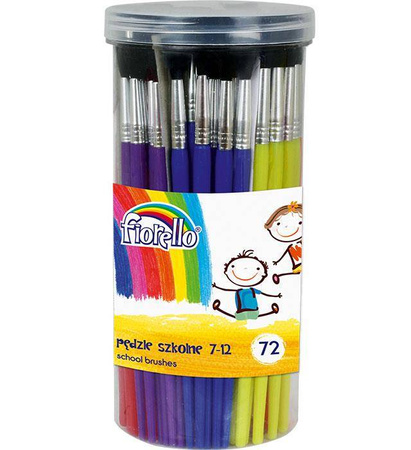 PĘDZLE NR 7,8,9,10,11,12 FIORELLO 170-1429 KOZIE WŁOSIE 72SZT