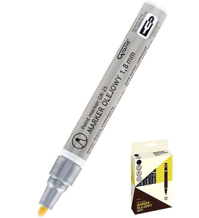MARKER OLEJOWY GRAND GR-25 160-1966 SREBRNY OKRĄGŁA 1.8-2.8 MM