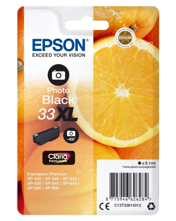 TUSZ ORYGINALNY EPSON T3361 C13T33614012 PHOTO CZARNY 8,1 ML