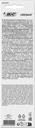 OŁÓWEK OSTRZONY SZEŚCIOKĄTNY BIC CRITERIUM 550 2B 861126 2B BLISTER 2SZT