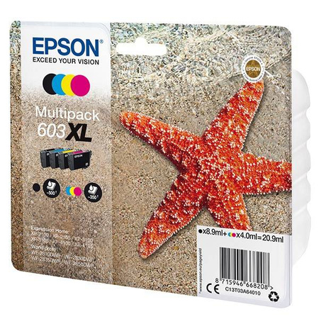 EPSON ORYGINALNY INK / TUSZ C13T03A64010, 603XL, CMYK, 1X8.9ML + 3X4ML, EPSON EXPRESSION HOME XP-2100, 2105, 3100, 3105 WF-2310