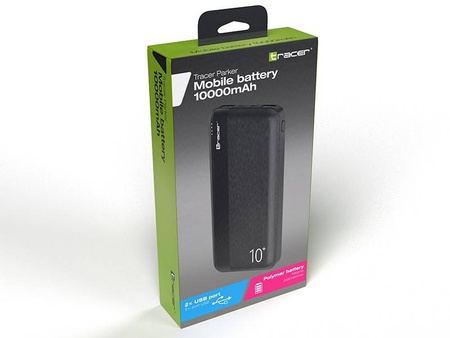 TRACER POWERBANK PARKER 10000MAH 2A CZARNY