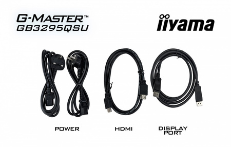 IIYAMA MONITOR G-MASTER 31.5 CALA GB3295QSU-B1 QHD,FASTVA,240HZ,2XHDMI,DP,400CD,0,4MS, 2XUSB 3.2 , 2XUSB-C, HAS 150, FREESYNC PREMIUM - HDMI: 2560 X 1