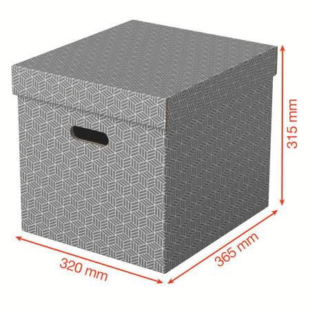 PUDŁO Z POKRYWĄ 320X315X365MM ESSELTE 628289 SZARY 3SZT