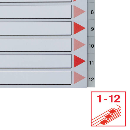 PRZEKŁADKI 1-12 A4 MAXI ESSELTE 100125 SZARY PP