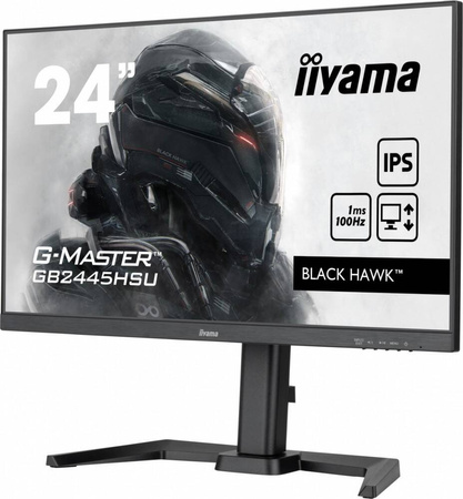 IIYAMA MONITOR G-MASTER 23.8 CALA GB2445HSU-B1 IPS,FHD,100HZ,1MS,2XUSB,HDMI,DP,2X2W, FREESYNC,HAS(150MM)