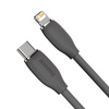 KABEL USB-C DO LIGHTNING BASEUS JELLY, 20W, 1,2M (CZARNY)