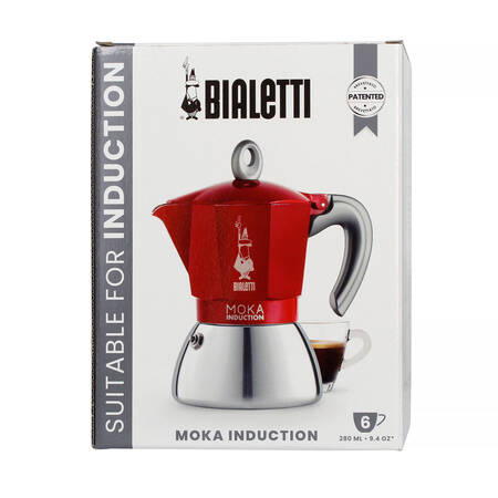 KAWIARKA BIALETTI NEW MOKA INDUCTION 6TZ CZERWONA