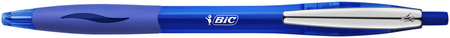 DŁUGOPIS AUTOMATYCZNY Z METALOWYM KLIPEM Z GUMOWYM UCHWYTEM BIC ATLANTIS SOFT 9021322 NIEBIESKI 1.0MM NIEBIESKA OBUDOWA