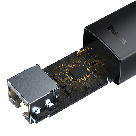 ADAPTER SIECIOWY BASEUS LITE SERIES USB-C DO RJ45, 100MBPS (CZARNY)