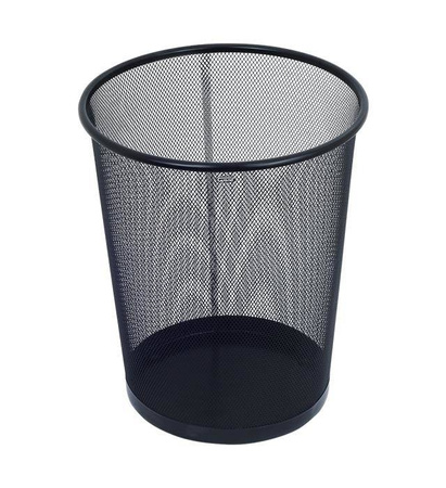 KOSZ NA ŚMIECI METALOWA SIATKA 19L GRAND GR-018 120-1332 OKRĄGŁY CZARNY