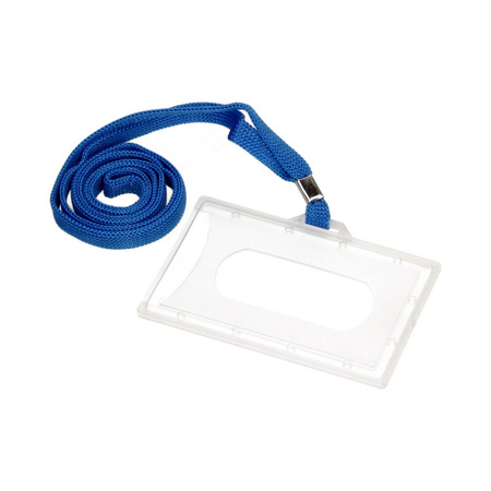 IDENTYFIKATOR Z TAŚMĄ 92X59MM D.RECT NIEBIESKI 50SZT