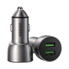 Ładowarka samochodowa UGREEN CD213 36W QC 3.0 2x USB (szara)