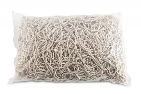GUMKI RECEPTURKI OFFICE PRODUCTS 80MM 1,5X1,5MM 60% BIAŁE 1KG